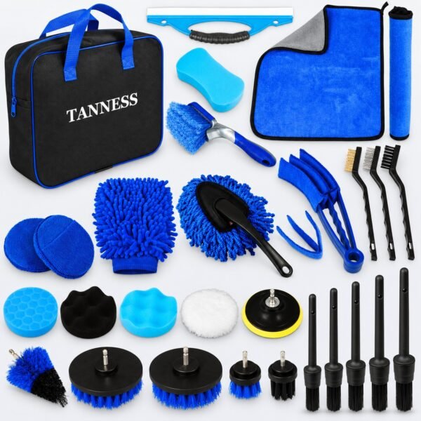30-Piece Car Detailing Brush Kit