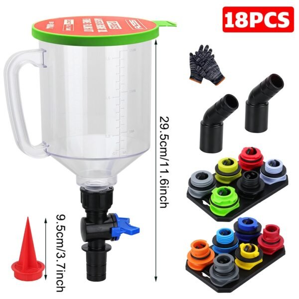 18-Piece Oil Funnel Kit with 12 Adapters