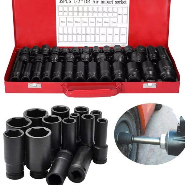 40-Piece 1/2" Drive Deep Impact Socket Set (8-32 mm)