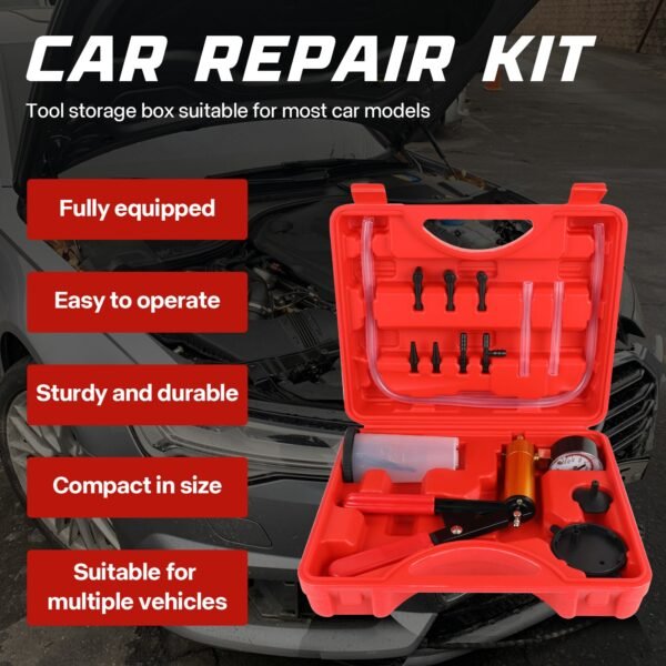 Hand Vacuum Pump and Brake Bleeder Kit