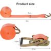 Ratchet Tie-Down Straps, 50 mm x 6 m (Pack of 4)